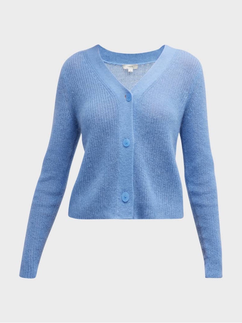 Vince Sky Blue V-Neck Button Cardigan